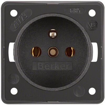 Berker, Steckdose, Lizdas pojedyncze Integro su/u 16A 250V antracito (0961852505) Berker, Steckdose, Lizdas pojedyncze Integro su/u 16A 250V antracito (0961852505)