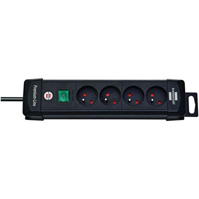 Brennenstuhl Steckdosenleiste, Premium elektros tiekimo linija 4 lizdai su 1.8 m juodu (1951144100) (4x, CEE 7/5, 1.80 m) Brennenstuhl Steckdosenleiste, Premium elektros tiekimo linija 4 lizdai su 1.8 m juodu (1951144100) (4x, CEE 7/5, 1.80 m)