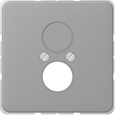 JUNG - CD562GR - Zentralplatte LS 2f - Grau - Schalterplatte JUNG - CD562GR - Zentralplatte LS 2f - Grau - Schalterplatte