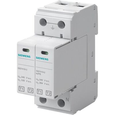 Siemens 5SD7412-2 Überspannungsschutz - Typ 1, 50kA, 3-Phasen Siemens 5SD7412-2 Überspannungsschutz - Typ 1, 50kA, 3-Phasen