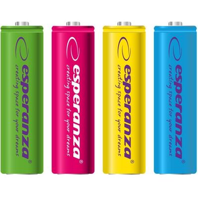 Esperanza Akumulatorki AAA. mix kolorów (4 Stk., AAA, 1000 mAh), Batterien + Akkus Esperanza Akumulatorki AAA. mix kolorów (4 Stk., AAA, 1000 mAh), Batterien + Akkus