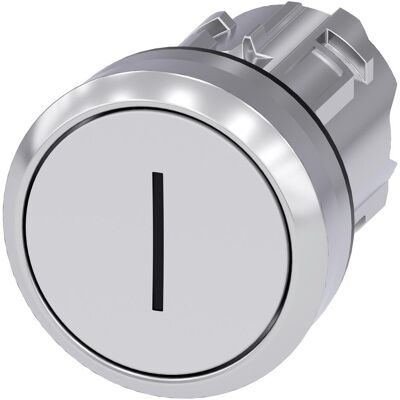 Siemens Taster, 22 mm, Metall, Weiß - Druckknopf Siemens Taster, 22 mm, Metall, Weiß - Druckknopf