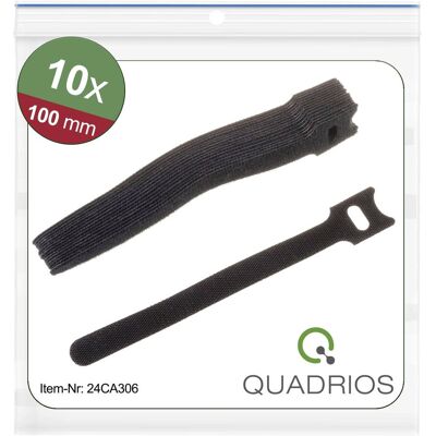 Quadrios, Kabelbinder, 24CA306 Klettkabelbinder zum Bündeln Haft- und Flauschteil (L x B) 100 (Klettkabelbinder, 100 mm, 10 Stk.) Quadrios, Kabelbinder, 24CA306 Klettkabelbinder zum Bündeln Haft- und Flauschteil (L x B) 100 (Klettkabelbinder, 100 mm, 10 Stk.)