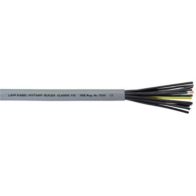 Lapp, Kabelleitung, ÖLFLEX CLASSIC 110 - 1000 m - Grau - 5,7 mm - 19,2 kg/km - 53 kg/km - 4000 V (1000 m) Lapp, Kabelleitung, ÖLFLEX CLASSIC 110 - 1000 m - Grau - 5,7 mm - 19,2 kg/km - 53 kg/km - 4000 V (1000 m)
