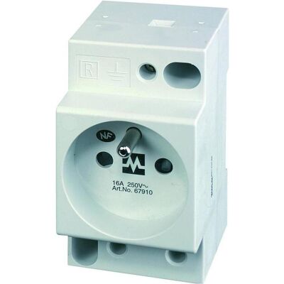 Murr Elektronik, Steckdose, Modlink MSVD Steckdose Frankreich 250VAC/16A Schraubklemmen Tragschienenmontage Murr Elektronik, Steckdose, Modlink MSVD Steckdose Frankreich 250VAC/16A Schraubklemmen Tragschienenmontage