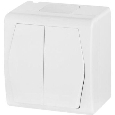 Elektro-Plast, Lichtschalter + Storenschalter, SWITCH HERMES 2 1002-00 WHITE Elektro-Plast, Lichtschalter + Storenschalter, SWITCH HERMES 2 1002-00 WHITE