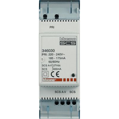 Bticino, Klingel + Türsprechanlage, LEG 346030 Netzgeraet AV-SCS AusBUS-AV max 600 mA 2 Module (Kabelgebunden) Bticino, Klingel + Türsprechanlage, LEG 346030 Netzgeraet AV-SCS AusBUS-AV max 600 mA 2 Module (Kabelgebunden)