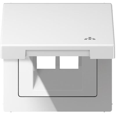 Jung LS990BFKLLANWW Wandplatte - LAN, Weiß, Glänzend Jung LS990BFKLLANWW Wandplatte - LAN, Weiß, Glänzend