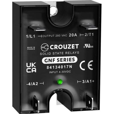 Crouzet 84134017N Halbleiterrelais - 25A, 280V/AC, Nullpunkt Crouzet 84134017N Halbleiterrelais - 25A, 280V/AC, Nullpunkt