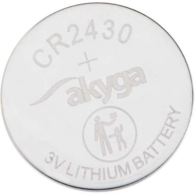 Akyga Knopfzelle CR 2430 3 V 1 St. 280 mAh Li-MnO2 CR2430 (1 Stk., CR2430, 280 mAh), Batterien + Akkus Akyga Knopfzelle CR 2430 3 V 1 St. 280 mAh Li-MnO2 CR2430 (1 Stk., CR2430, 280 mAh), Batterien + Akkus