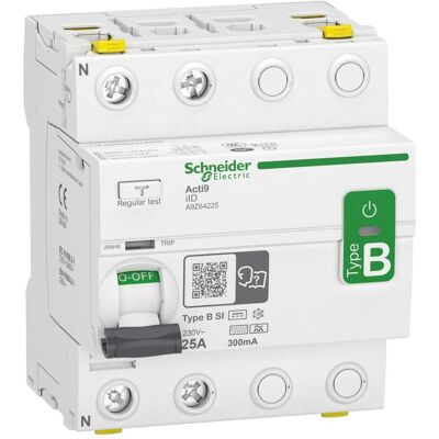 Schneider Electric, Schutzschalter, A9Z64225 IID 2P 25A 300MA TYP B-SI FI-Schutzschalter allstromsensitiv Schneider Electric, Schutzschalter, A9Z64225 IID 2P 25A 300MA TYP B-SI FI-Schutzschalter allstromsensitiv