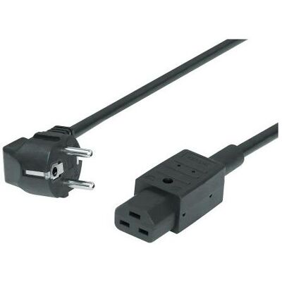 Bachmann Heissgeräte-Netzanschlusskabel, Schutzkontakt-Stecker an C21 Buchse, 3,0 m, schwarz (3 m), Stromkabel, Schwarz Bachmann Heissgeräte-Netzanschlusskabel, Schutzkontakt-Stecker an C21 Buchse, 3,0 m, schwarz (3 m), Stromkabel, Schwarz