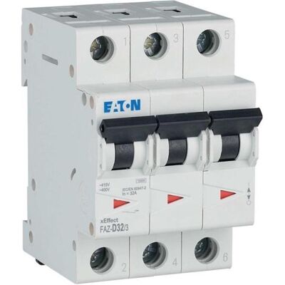 Eaton Schutzschalter - 3P 32A D-Kurve - DIN-Schiene Eaton Schutzschalter - 3P 32A D-Kurve - DIN-Schiene