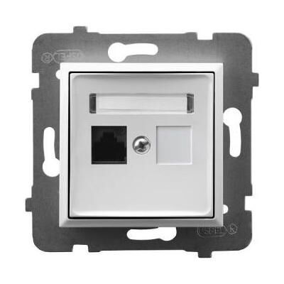 Ospel, Steckdose, ARIA Socket einteiliger Computer, Kat.-Nr. 5e MMC weiss GPK-1U/K/m/00 Ospel, Steckdose, ARIA Socket einteiliger Computer, Kat.-Nr. 5e MMC weiss GPK-1U/K/m/00