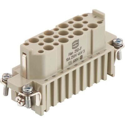 Harting Buchseneinsatz, Elektronikkabel + Stecker, Grau Harting Buchseneinsatz, Elektronikkabel + Stecker, Grau