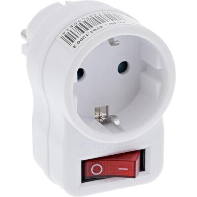 Kopp, Abzweigdose, Zwischenstecker mit Schalter, 1 Stück, arktis/weiss, 470112003 Kopp, Abzweigdose, Zwischenstecker mit Schalter, 1 Stück, arktis/weiss, 470112003