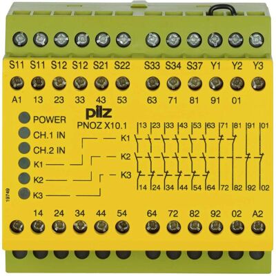 Pilz 774749 PNOZ X10.1 24VDC 6n/o 4n/c 6LED, Relais Pilz 774749 PNOZ X10.1 24VDC 6n/o 4n/c 6LED, Relais