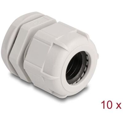 Delock, Kabelverbindung, Kabelverschraubung M25 10 St�ck grau Delock, Kabelverbindung, Kabelverschraubung M25 10 St�ck grau