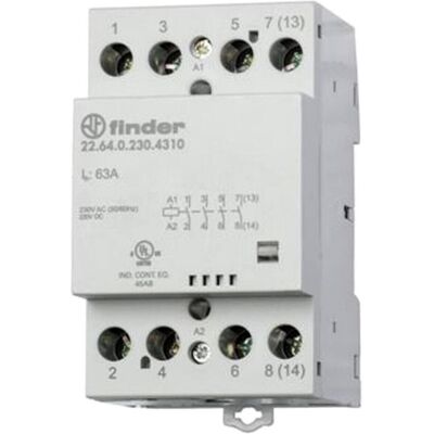 Finder Installationskontaktor Serie 22, 4 NO Finder Installationskontaktor Serie 22, 4 NO
