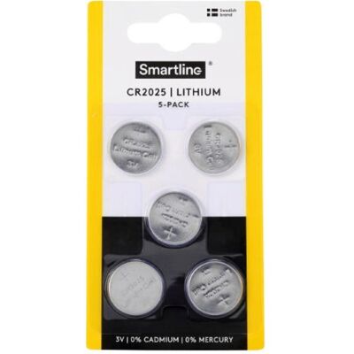 NoName CR2025 - 5 Pack Smartline (5 Stk., CR2025), Batterien + Akkus NoName CR2025 - 5 Pack Smartline (5 Stk., CR2025), Batterien + Akkus