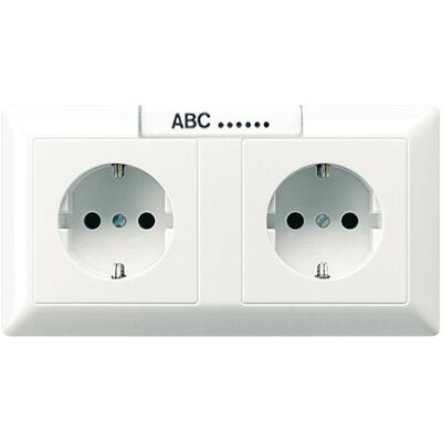 Jung AS 1522 NA WW - 2-fach Schuko-Steckdose - IP20 - Weiß Jung AS 1522 NA WW - 2-fach Schuko-Steckdose - IP20 - Weiß