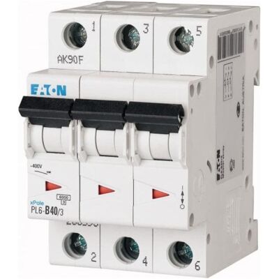 Eaton, Schutzschalter, PL6-D40/3 6KA STROMUNTERBRUCH Eaton, Schutzschalter, PL6-D40/3 6KA STROMUNTERBRUCH