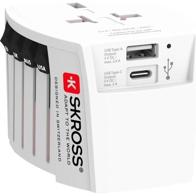 Skross, Reiseadapter, MUV USB (AC) Skross, Reiseadapter, MUV USB (AC)