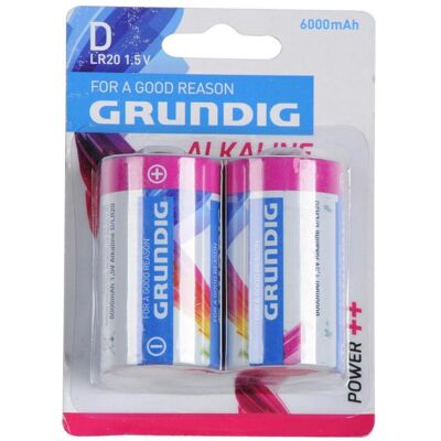 Grundig Power+++ (2 Stk., D, 6000 mAh), Batterien + Akkus Grundig Power+++ (2 Stk., D, 6000 mAh), Batterien + Akkus