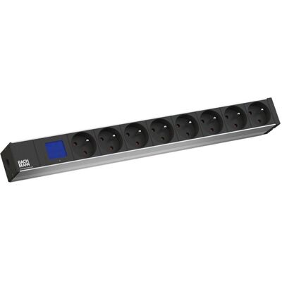Bachmann, Steckdosenleiste, 19" Steckdosenleiste "Bluenet BN0500", 8-fach (8x, CEE 7/3, CEE 7/5, 2 m) Bachmann, Steckdosenleiste, 19" Steckdosenleiste "Bluenet BN0500", 8-fach (8x, CEE 7/3, CEE 7/5, 2 m)