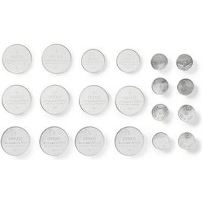 Nedis Lithium / Alkaline Knopfzellenbatterie Multi Pack 1.5 / 3 V DC Alkali / Lithium CR1620 / (20 Stk., AG10, CR1620, CR2016, CR2025, CR2032, LR43, LR44), Batterien + Akkus Nedis Lithium / Alkaline Knopfzellenbatterie Multi Pack 1.5 / 3 V DC Alkali / Lithium CR1620 / (20 Stk., AG10, CR1620, CR2016, CR2025, CR2032, LR43, LR44), Batterien + Akkus