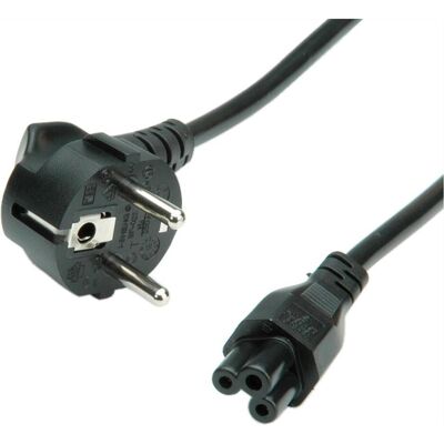 Bachmann Kabel IEC C5 Steckdose auf CEE7 Stecker L (1 m), Stromkabel, Schwarz Bachmann Kabel IEC C5 Steckdose auf CEE7 Stecker L (1 m), Stromkabel, Schwarz