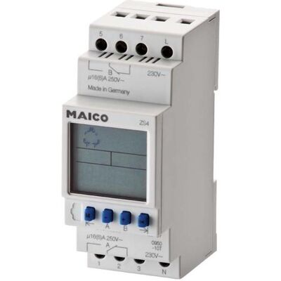 Maico, Zeitschaltuhr, Elektroapparate-Fabrik GmbH Zeitschaltuhr 2-Kanal ZS 4 Maico, Zeitschaltuhr, Elektroapparate-Fabrik GmbH Zeitschaltuhr 2-Kanal ZS 4