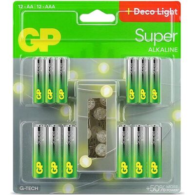 GP Batteries BATTERIES GP15A/24A/PLETA21-2GSBC24 (24 Stk., AA, AAA), Batterien + Akkus GP Batteries BATTERIES GP15A/24A/PLETA21-2GSBC24 (24 Stk., AA, AAA), Batterien + Akkus