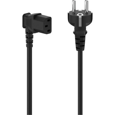 Hama Netzkabel für Kaltgeräte, 90° gewinkelt, 3-polig, Schutzkontakt, 5 m, Schw (5 m), Stromkabel, Schwarz Hama Netzkabel für Kaltgeräte, 90° gewinkelt, 3-polig, Schutzkontakt, 5 m, Schw (5 m), Stromkabel, Schwarz
