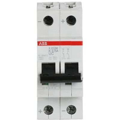 ABB, Schutzschalter, LS S202M-K0,75UC Sicherungsautomat K-Char., 10kA, 0,75A ABB, Schutzschalter, LS S202M-K0,75UC Sicherungsautomat K-Char., 10kA, 0,75A