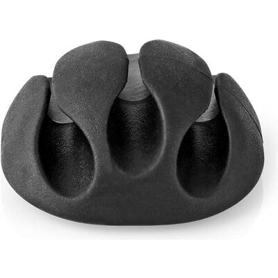 Nedis, Kabelhalter, Kabelmanagement Kabelclip Gesperrt 4 Stück max. Kabeldicke: 5 mm Silikon 35 mm Schwarz Nedis, Kabelhalter, Kabelmanagement Kabelclip Gesperrt 4 Stück max. Kabeldicke: 5 mm Silikon 35 mm Schwarz