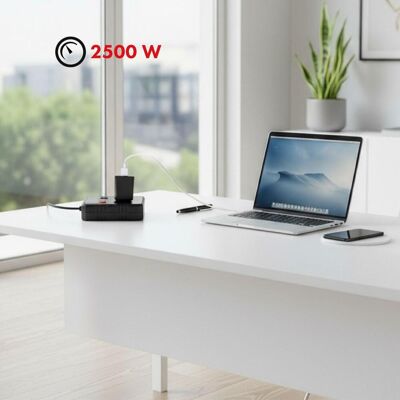 Maclean, Steckdosenleiste, Steckdosenleiste, Verlängerungskabel, 2 Steckdosen + 3 USB-Anschlüsse (5x, CEE 7/3, USB-A, 3 m) Maclean, Steckdosenleiste, Steckdosenleiste, Verlängerungskabel, 2 Steckdosen + 3 USB-Anschlüsse (5x, CEE 7/3, USB-A, 3 m)