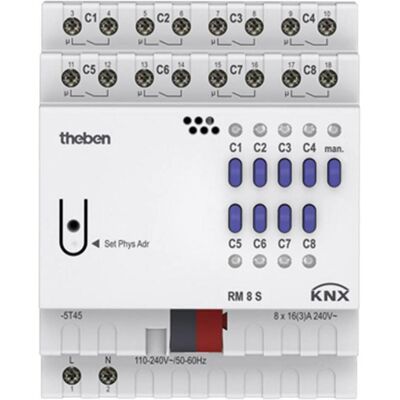 Theben, Aktor, Rm 8 S Knx (Schaltaktor) Theben, Aktor, Rm 8 S Knx (Schaltaktor)