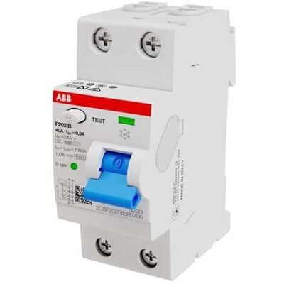 ABB, Schutzschalter, F202B-40/0.3-2TE FI-Schutzschalter TypB 2P 40A 300mA 3kA 2TE ABB, Schutzschalter, F202B-40/0.3-2TE FI-Schutzschalter TypB 2P 40A 300mA 3kA 2TE