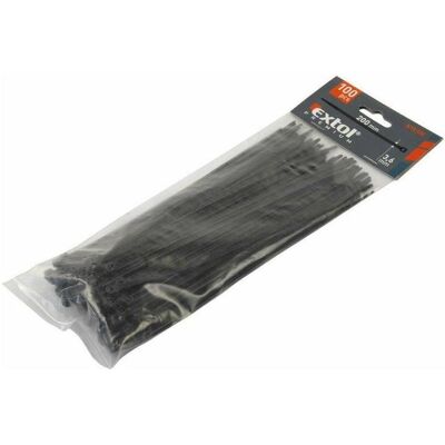 Extol, Kabelbinder, Drahtbänder schwarz, 200x3,6mm, 100 St., NYLON (200 mm, 100 Stk.) Extol, Kabelbinder, Drahtbänder schwarz, 200x3,6mm, 100 St., NYLON (200 mm, 100 Stk.)