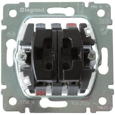 Legrand PRO21 2X Taster 775818 21, Schalter + Taster, Grau Legrand PRO21 2X Taster 775818 21, Schalter + Taster, Grau