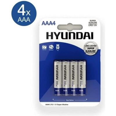 Hyundai Super Alkaline AAA (4 Stk., AAA), Batterien + Akkus Hyundai Super Alkaline AAA (4 Stk., AAA), Batterien + Akkus