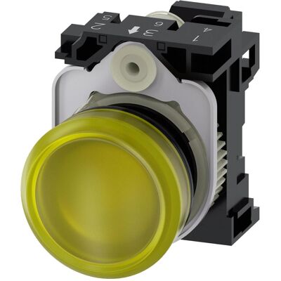 Siemens Leuchtmelder 22mm rund gelb 3SU1106-6AA30, Passive Bauelemente, Gelb Siemens Leuchtmelder 22mm rund gelb 3SU1106-6AA30, Passive Bauelemente, Gelb
