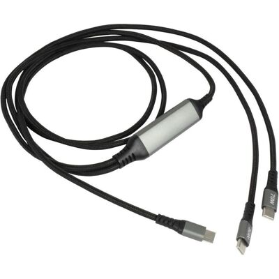 Allnet Kabel USB, C(St) => 2x C(St), 3,0m, PD 100W max. "70W+30W" Charging Only, no DATA-FUNCTION (3 m), Netzwerkkabel Allnet Kabel USB, C(St) => 2x C(St), 3,0m, PD 100W max. "70W+30W" Charging Only, no DATA-FUNCTION (3 m), Netzwerkkabel