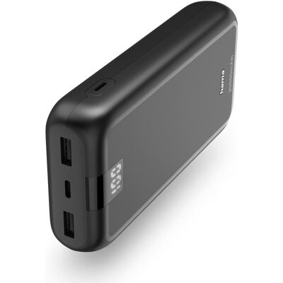 Hama Power Pack Performance 20, 20000mAh, 3 Ausgänge: USB-C, 2x USB-A, Anth (20000 mAh), Powerbank, Grau Hama Power Pack Performance 20, 20000mAh, 3 Ausgänge: USB-C, 2x USB-A, Anth (20000 mAh), Powerbank, Grau