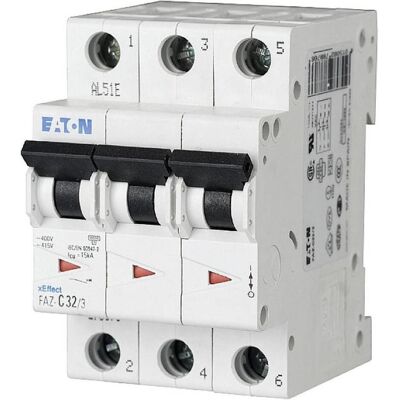 Eaton Leitungsschutzschalter - 3-polig, 40A, C-Kurve - DIN-Montage Eaton Leitungsschutzschalter - 3-polig, 40A, C-Kurve - DIN-Montage