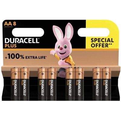 Duracell Batteri Plus Power AA alkaline 8stk/pak (8 Stk., AA, 1200 mAh), Batterien + Akkus Duracell Batteri Plus Power AA alkaline 8stk/pak (8 Stk., AA, 1200 mAh), Batterien + Akkus