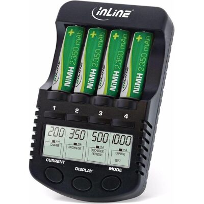 InLine Premium Schnell-Ladegerät (1 Stk., Ladegerät ohne Akku), Akku Ladegerät InLine Premium Schnell-Ladegerät (1 Stk., Ladegerät ohne Akku), Akku Ladegerät