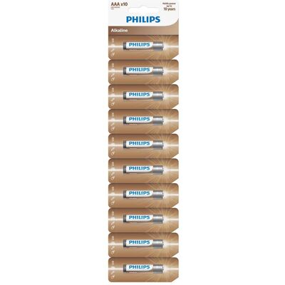Philips Batterie AAA LR03 10pcs Blister Eintrag Alkaline (10 Stk., AAA), Batterien + Akkus Philips Batterie AAA LR03 10pcs Blister Eintrag Alkaline (10 Stk., AAA), Batterien + Akkus