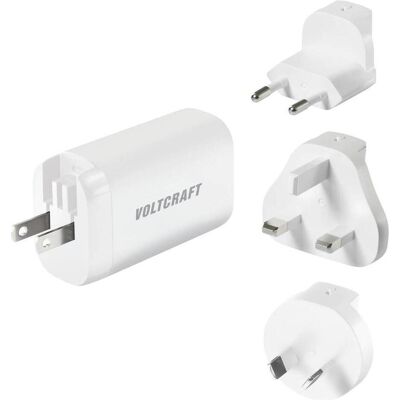 Voltcraft UC-3ACX004 Reiseladeadapter - 65W, EU/US/UK/AU, 3 USB-Anschlüsse Voltcraft UC-3ACX004 Reiseladeadapter - 65W, EU/US/UK/AU, 3 USB-Anschlüsse